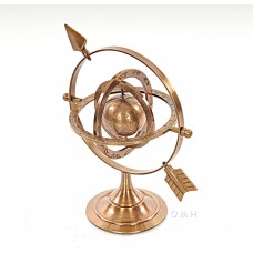 Solid Brass Armillary Dial Sphere 8.5" World Globe Desk Top Table Nautical Decor 78909600003  292342937686